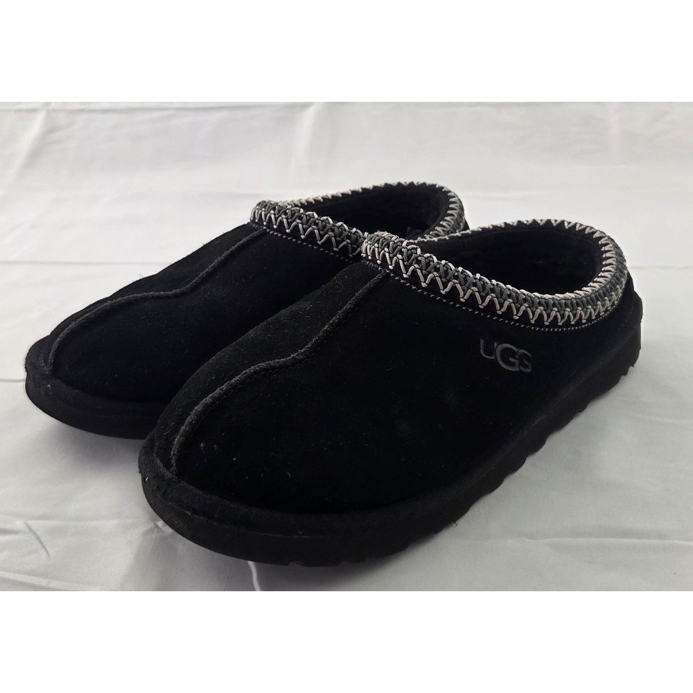 UGG Clogs Womens 7.5 Black Suede Slip On Mule Shearling Lined Y2K Cozycore
